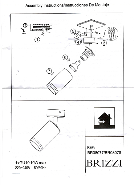 Светильник спот Brizzi Aras BR08077