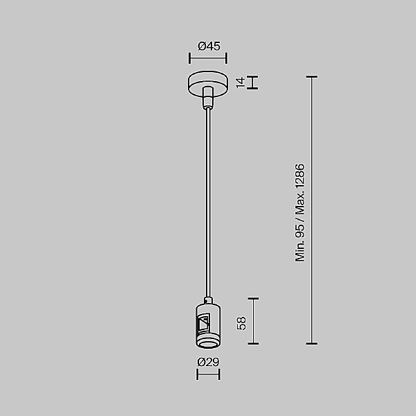 Подвес тросовый Hang с вводом питания Flarity Maytoni Accessories for tracks Flarity TRA157SW-B1-BS