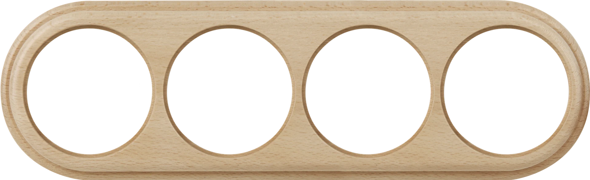 Werkel WL15-frame-04 / Рамка на 4 поста (светлый бук)