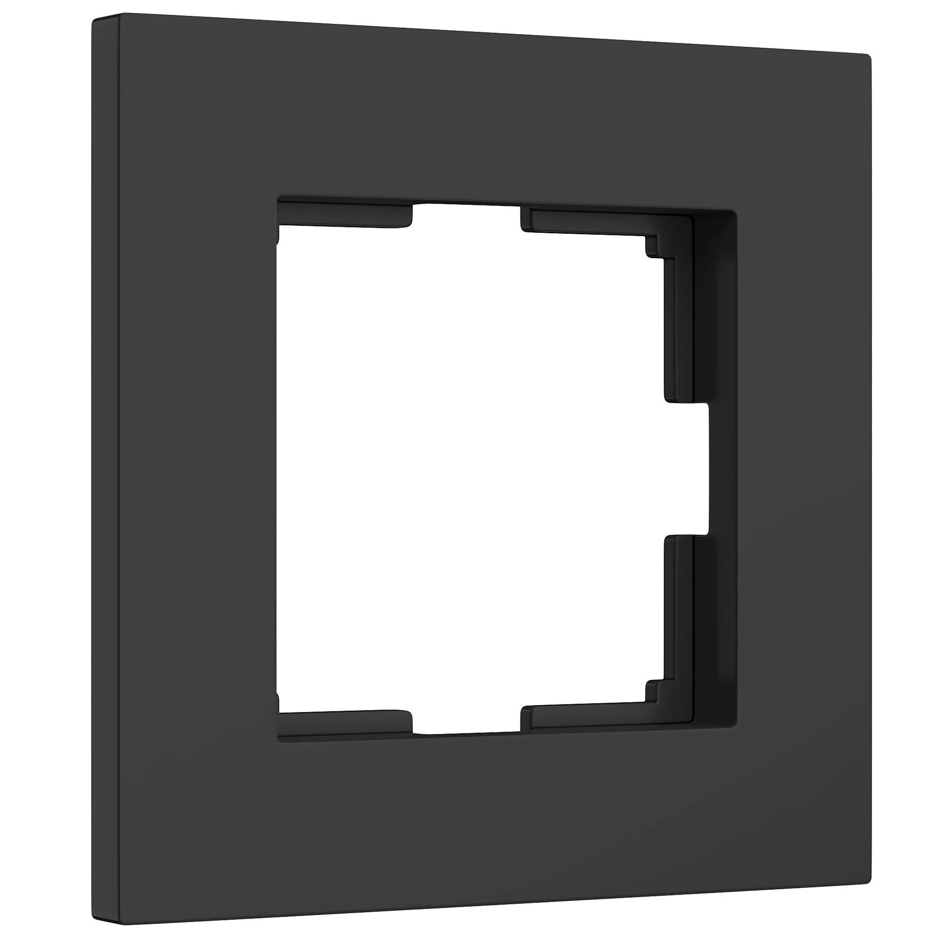 Рамка Werkel Slab черный софт W0012908/ Рамка на 1 пост Slab (черный софт)