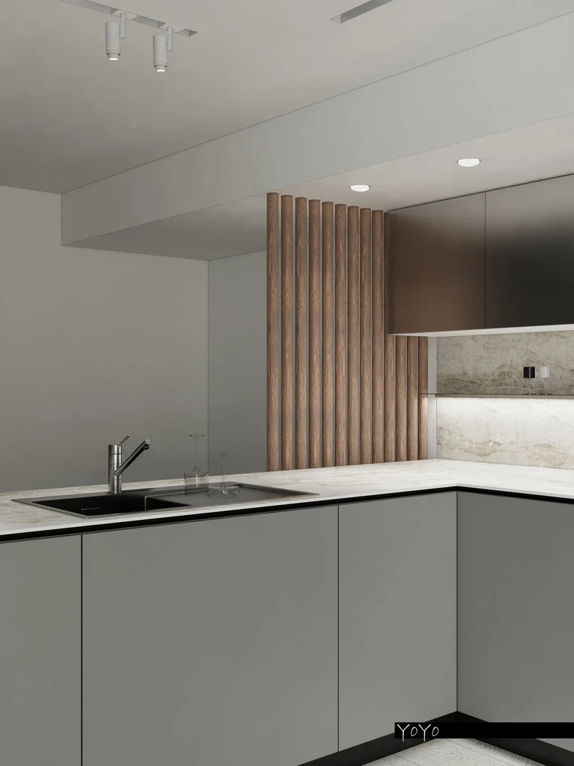 Один из концептов кухни в доме на побережье Флориды.