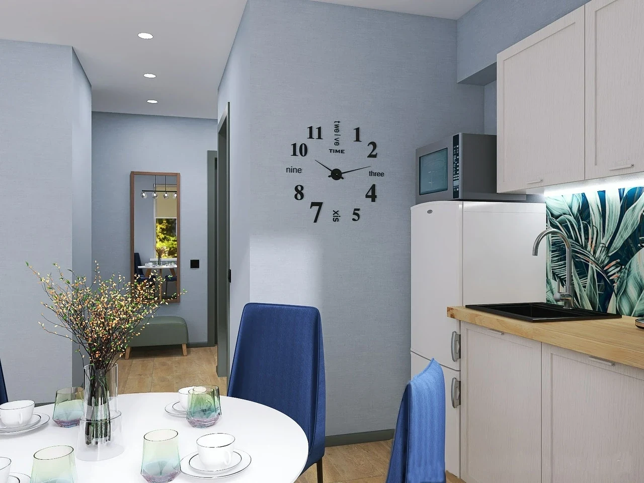 Студия из однушки в Карелии.