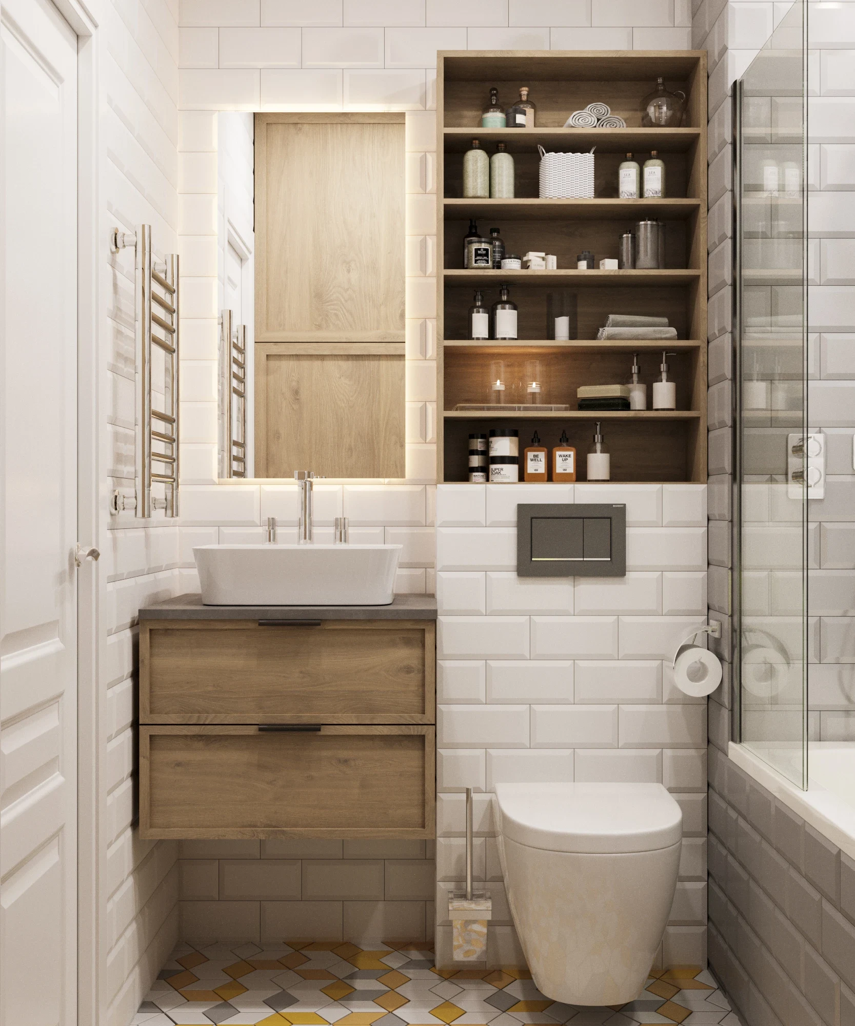 Трехкомнатная квартира 64 кв. м