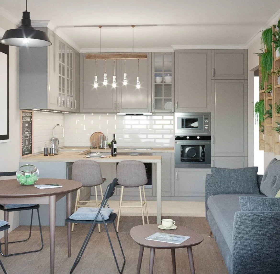 Дизайн-проекты кухни-гостиной