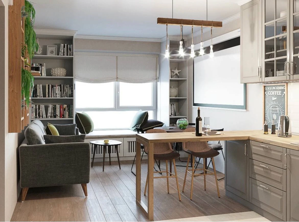 Дизайн-проекты кухни-гостиной