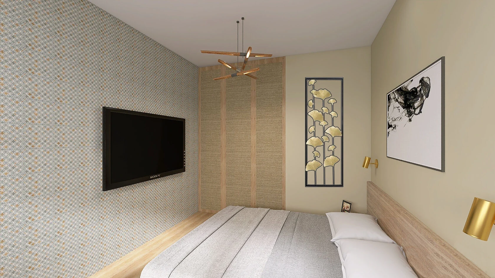 Концептуальная визуализация в 3 вариантах. Спальня