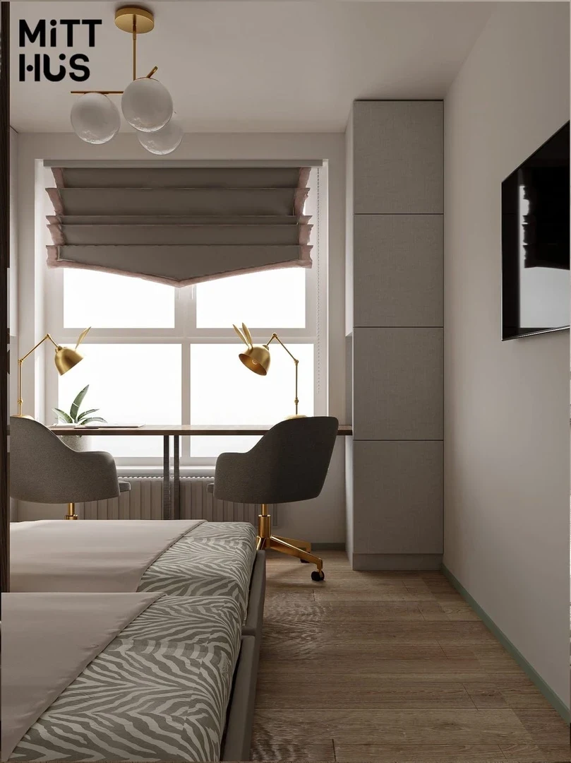 Проект детской в двухкомнатной квартире ЖК Йога