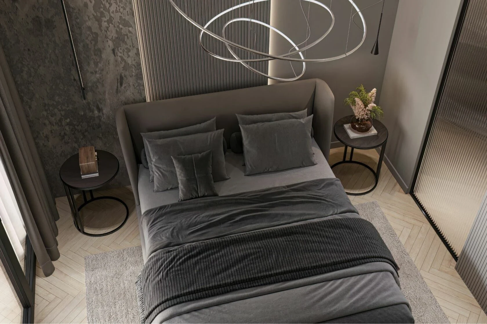 Брутальная однушка в современном стиле с элементами неоклассики