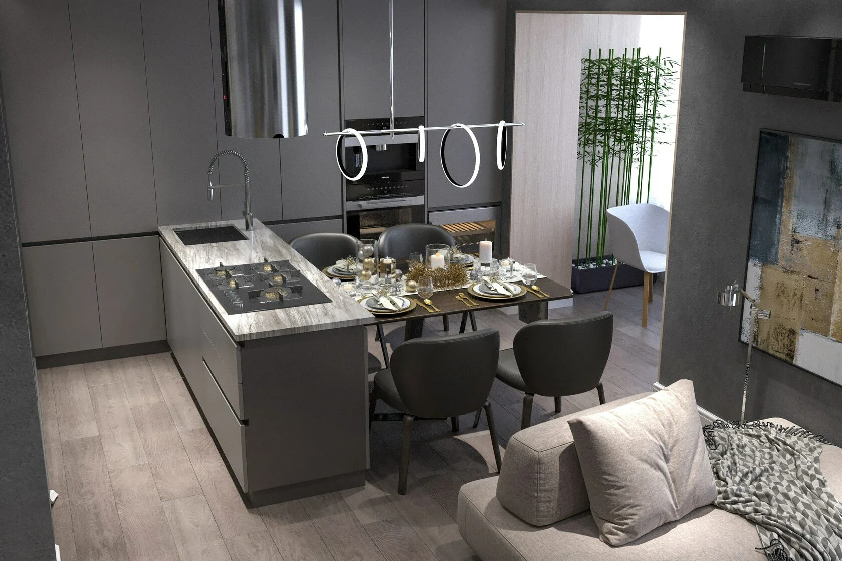 2-комнатная квартира в стиле хай-тек