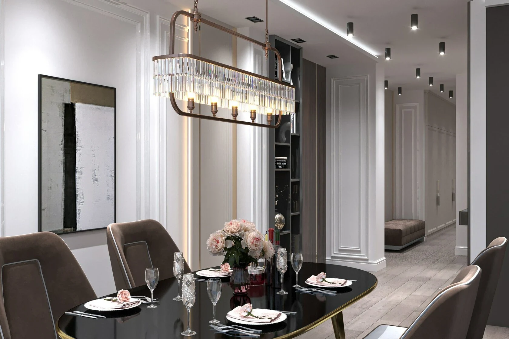 4-комнатная квартира в стиле неоклассика с элементами ар-деко