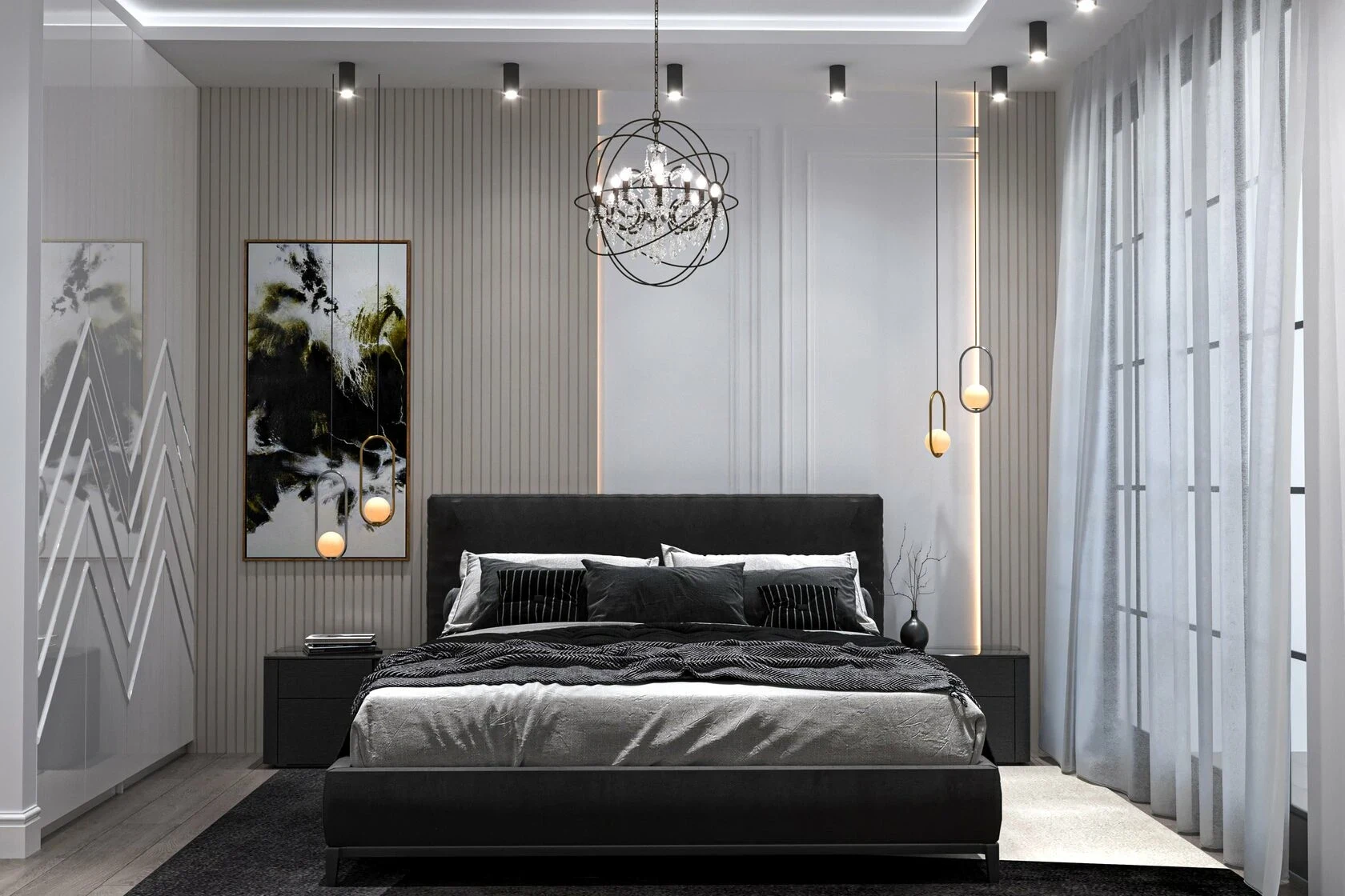 4-комнатная квартира в стиле неоклассика с элементами ар-деко