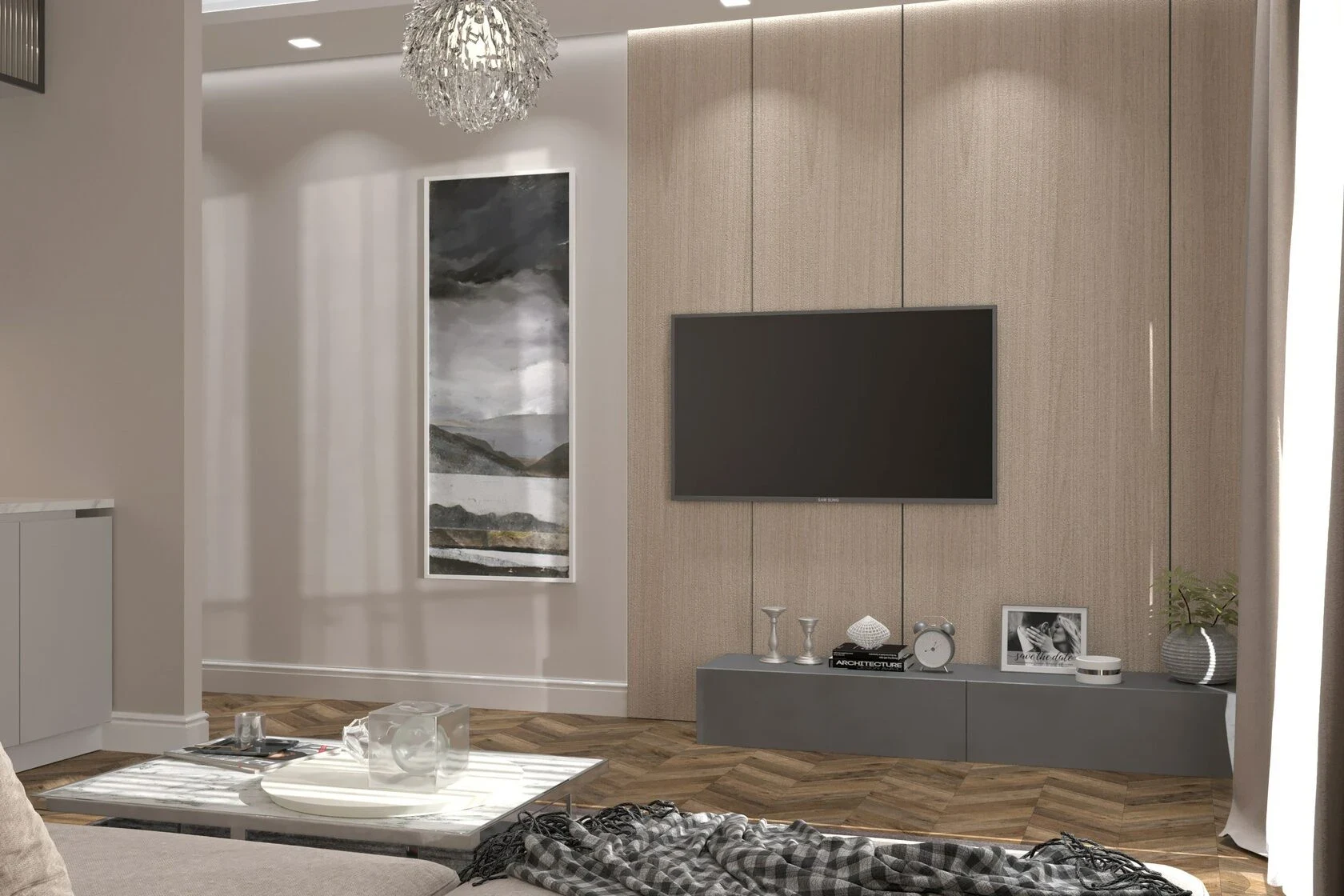 3-комнатная квартира в стиле минимализм с элементами неоклассики