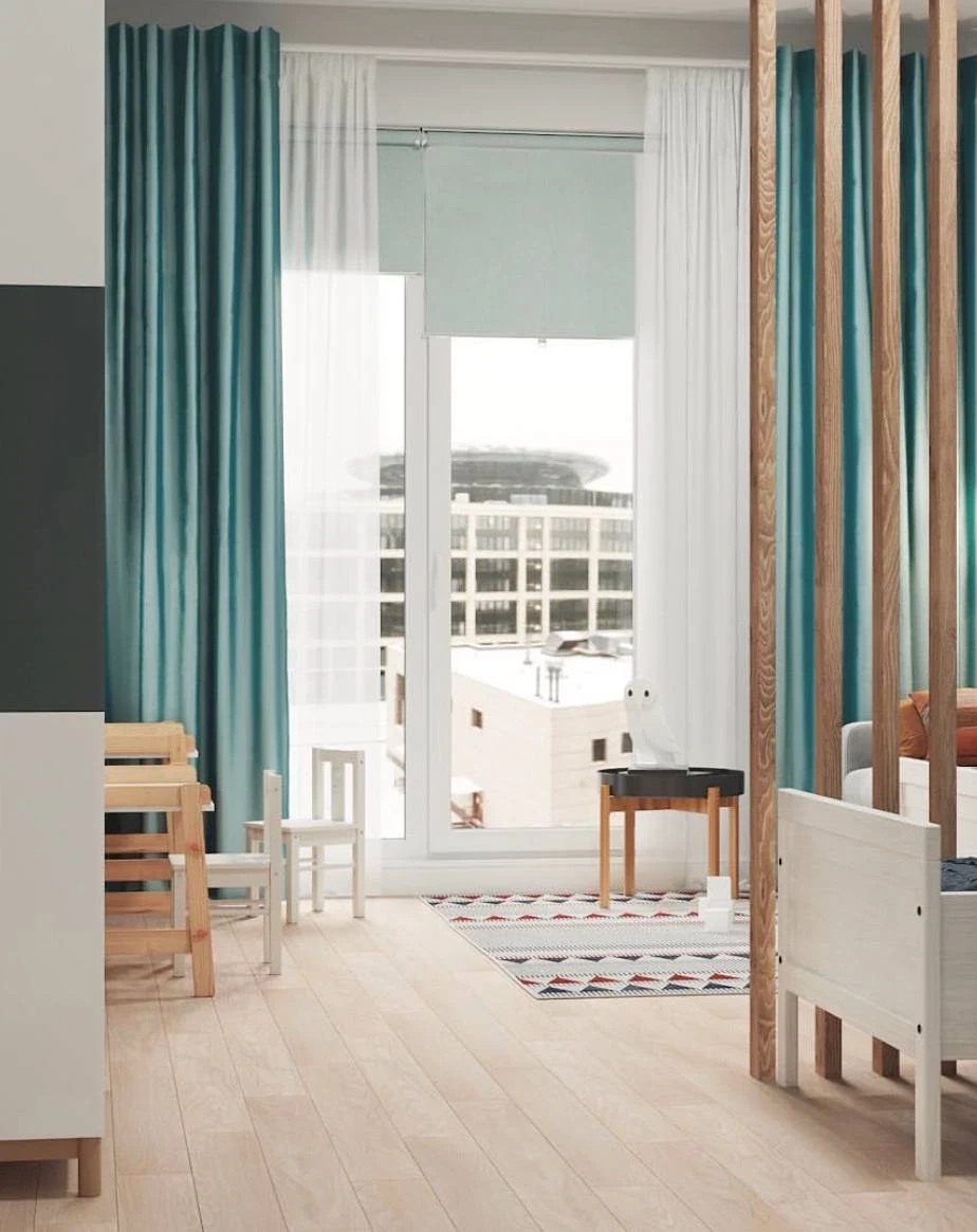 Двухкомнатная квартира для семьи с двумя детьми