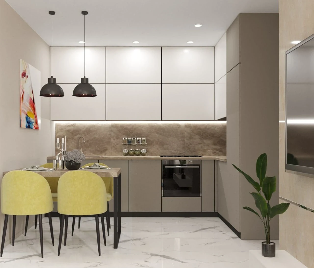 АТМОСФЕРНЫЙ ПРОЕКТ ИНТЕРЬЕРА С ЯРКИМИ АКЦЕНТАМИ