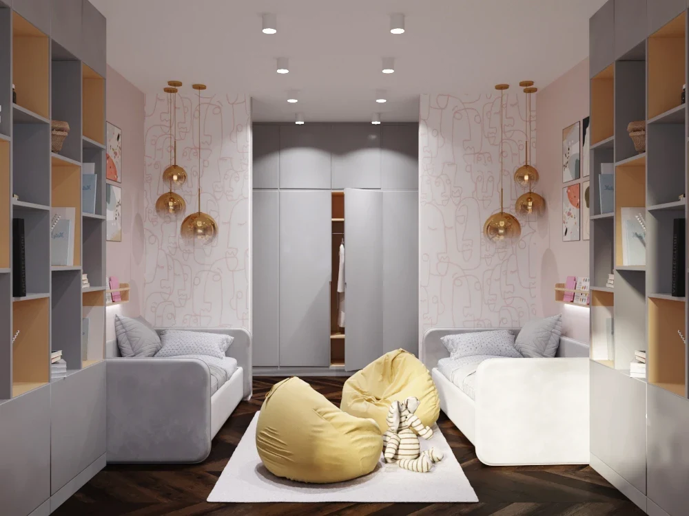 МИНИМАЛИСТИЧНАЯ КВАРТИРА ДЛЯ СЕМЬИ С 2-МЯ ДЕТЬМИ