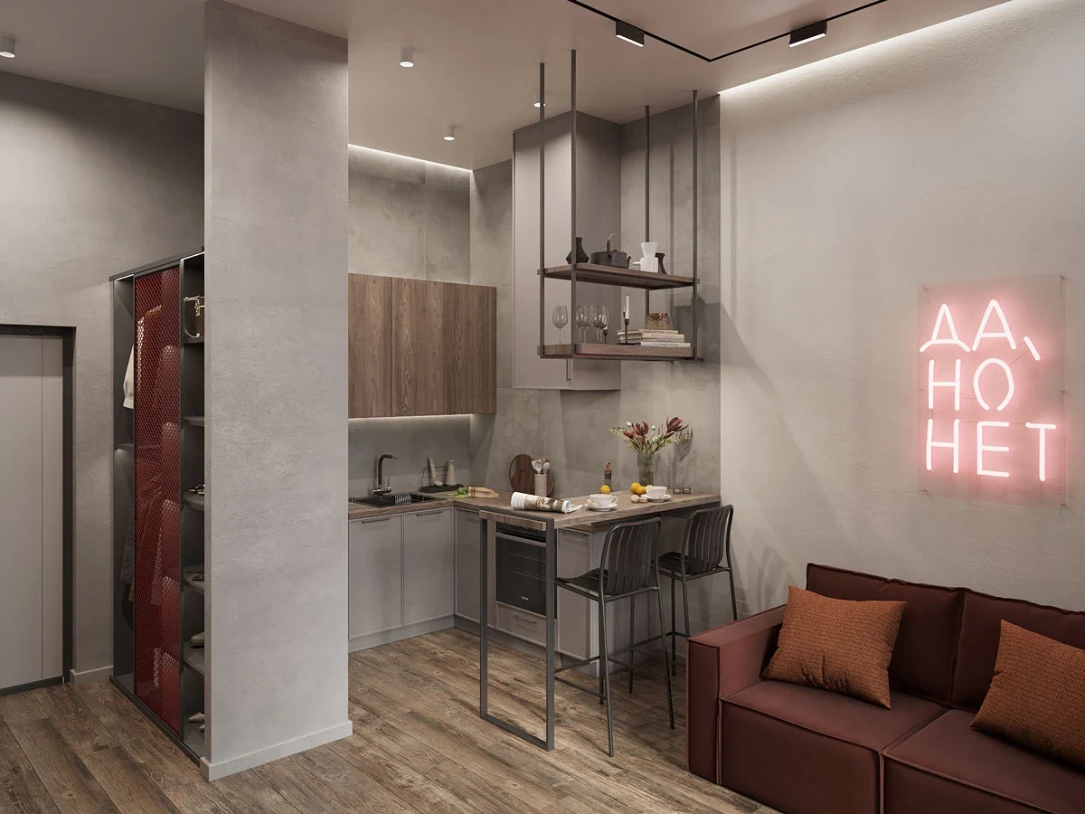 Дизайн интерьера 1-х комнатной квартиры