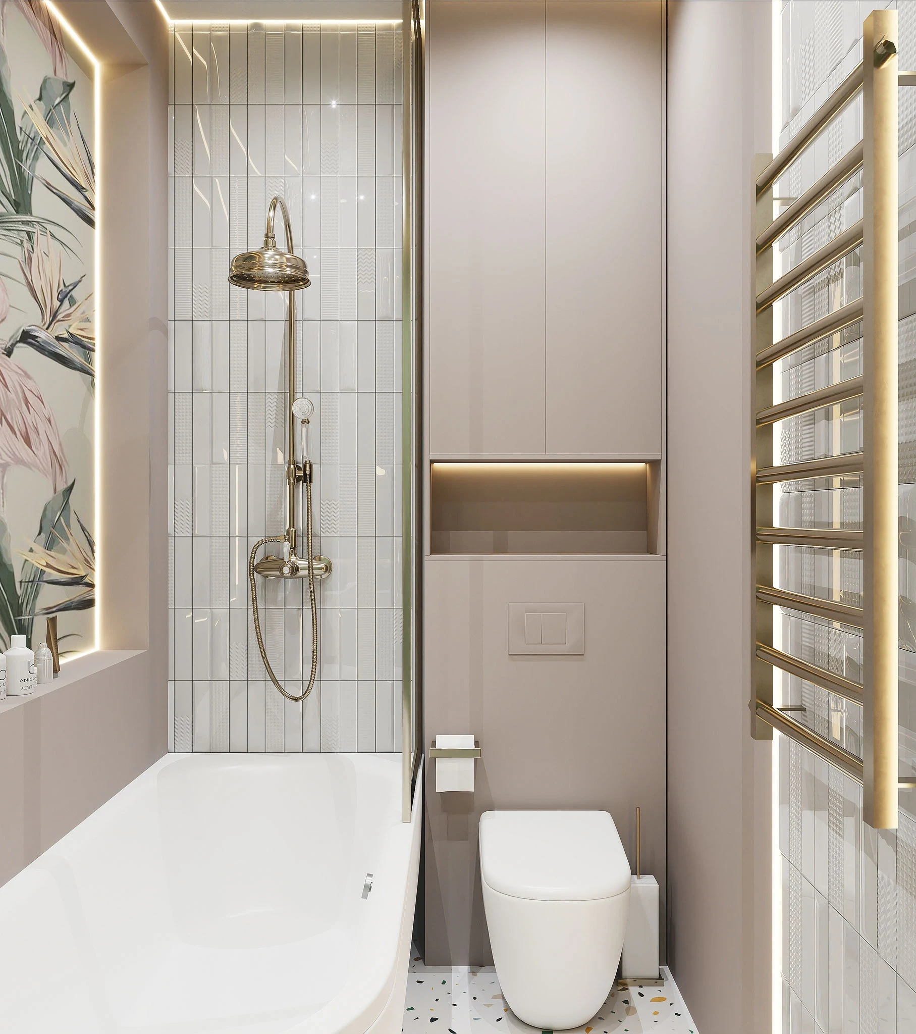 Дизайн ванной комнаты для девочек