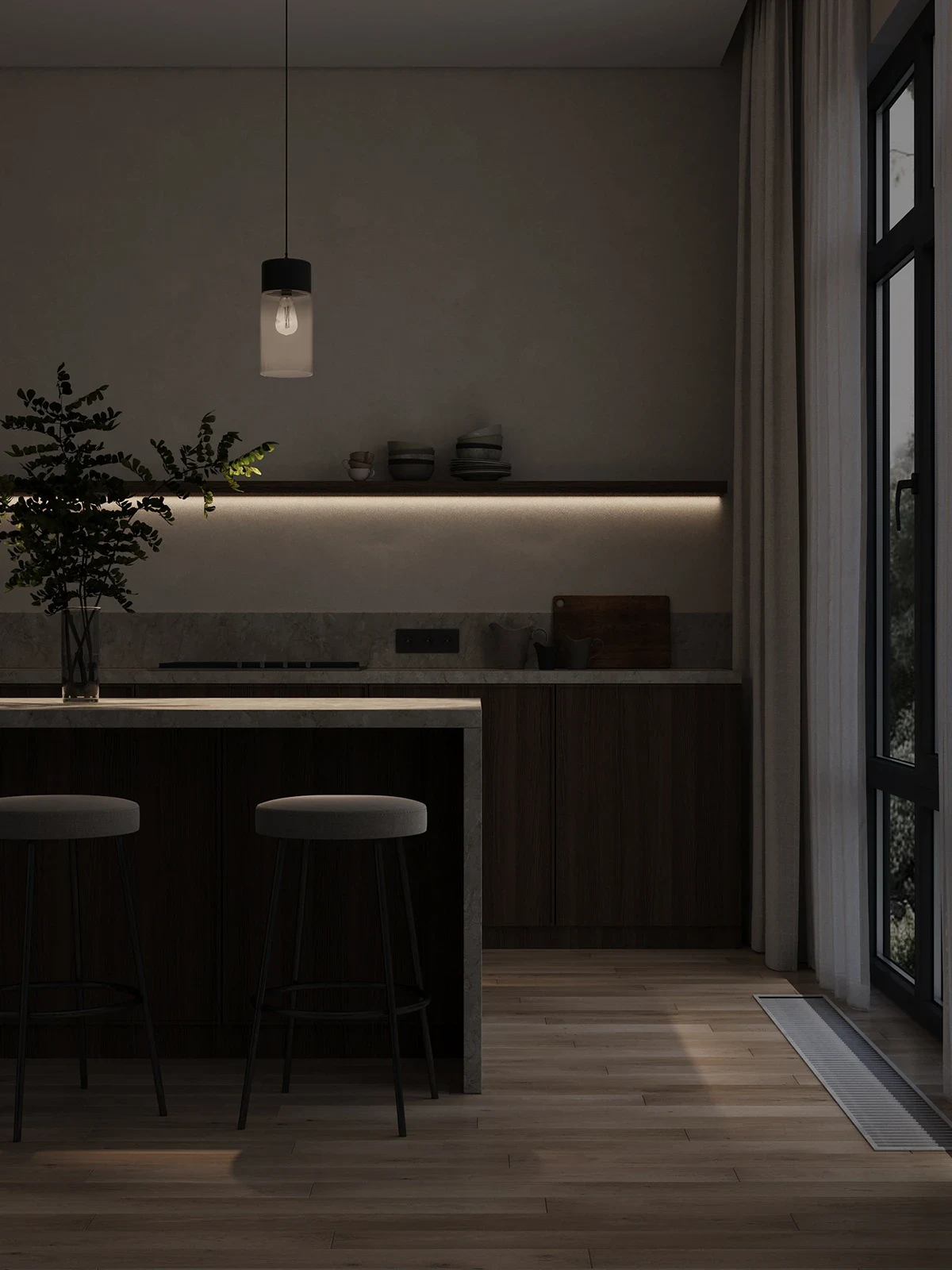 kitchen living room