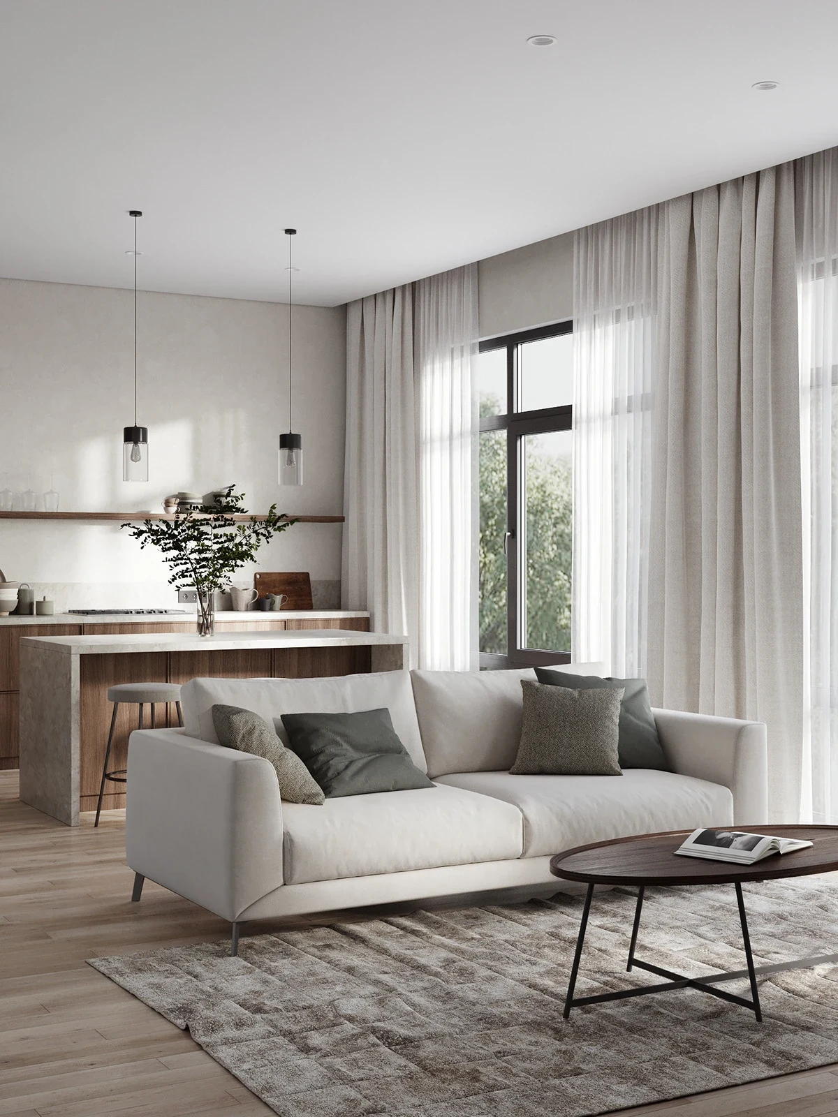 kitchen living room