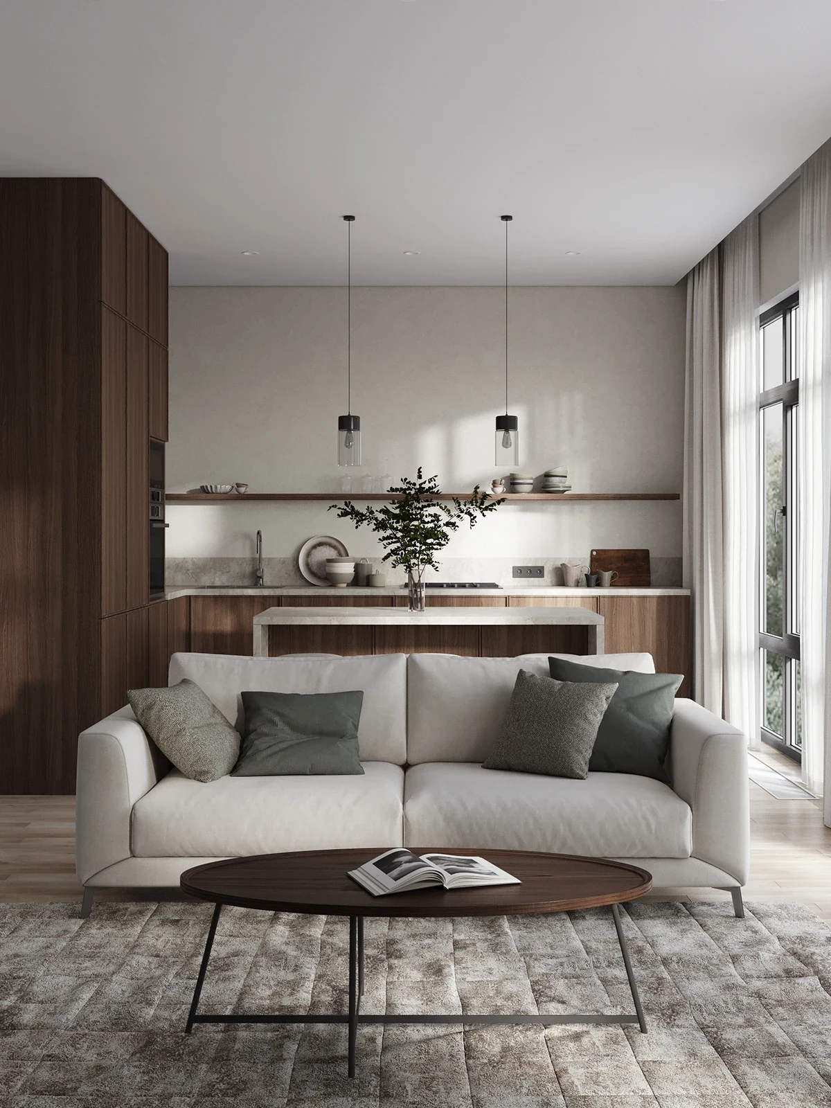 kitchen living room