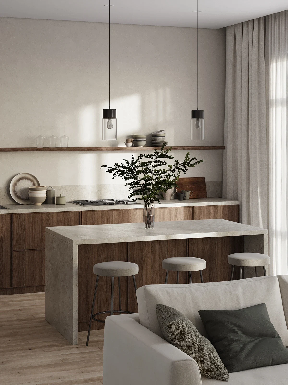 kitchen living room