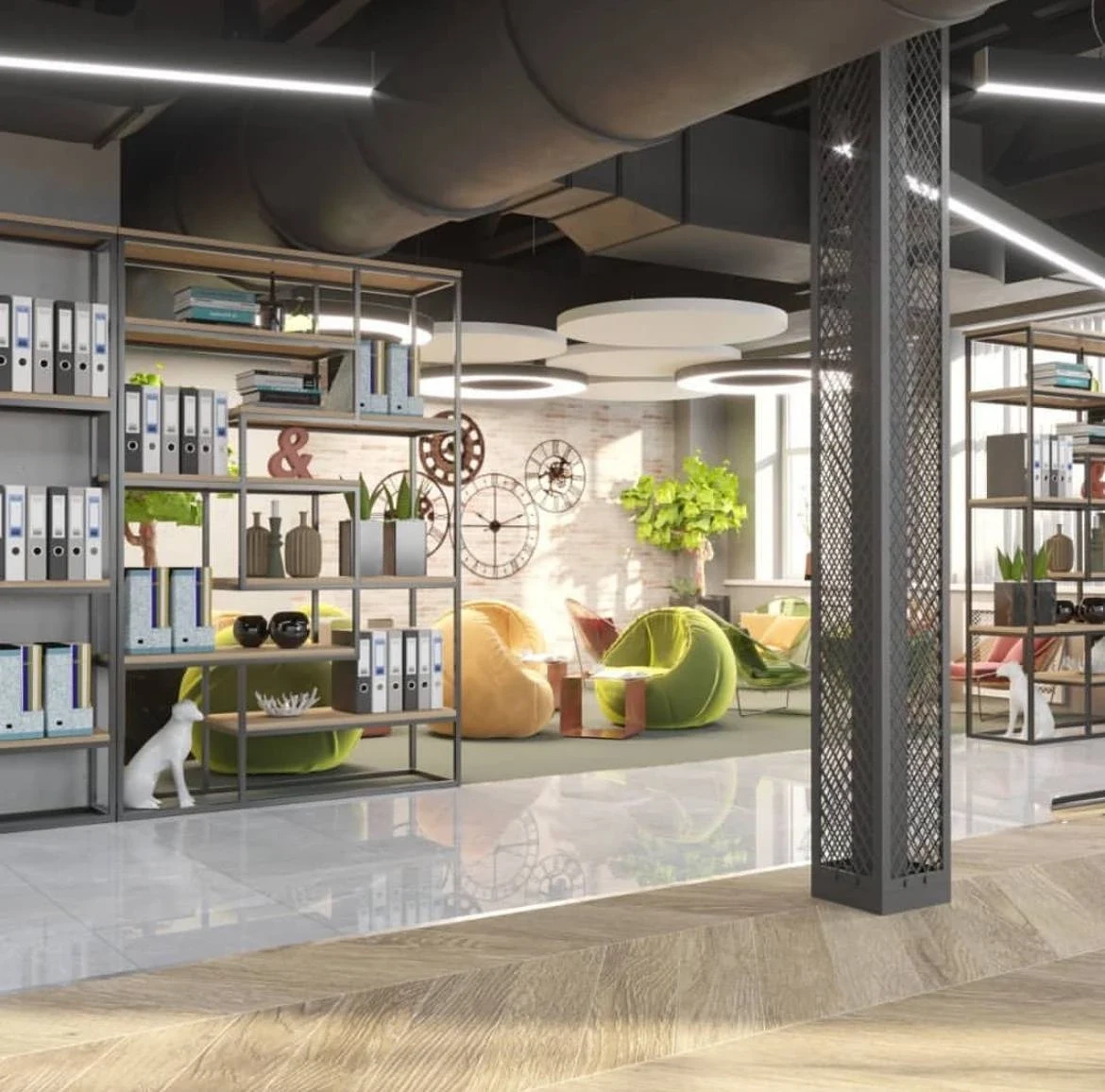 Дизайн Open Space в стиле лофт