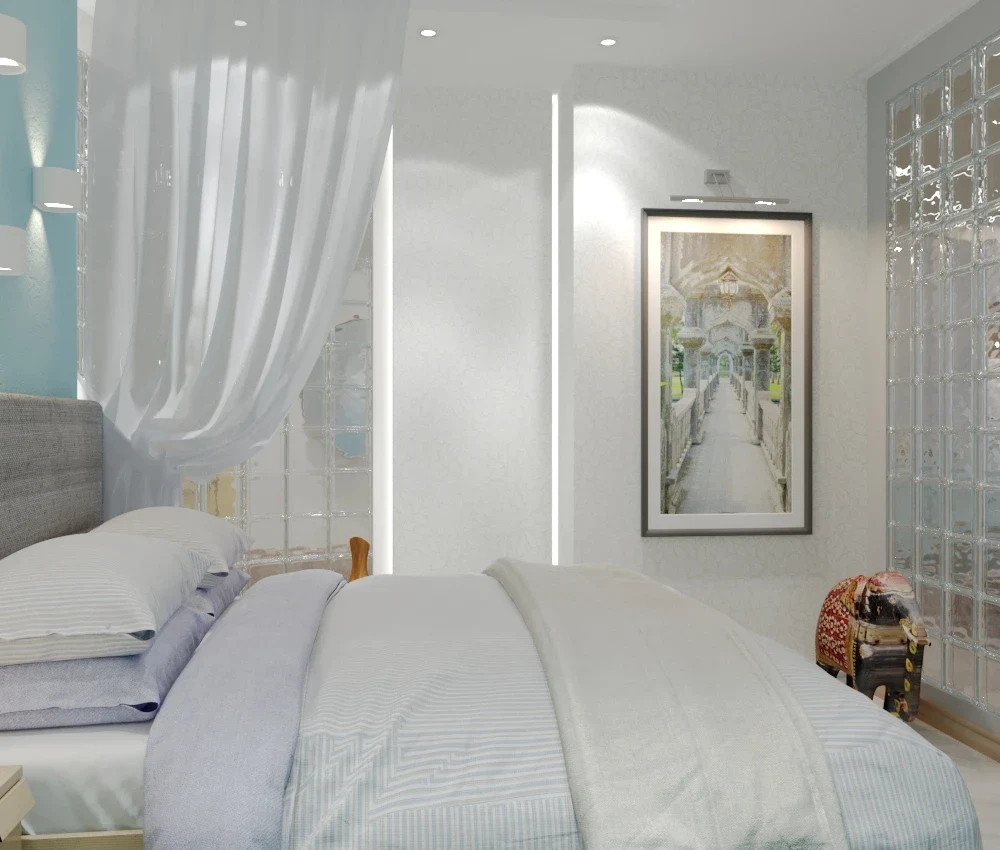 Проект небольшой студии для двоих в Сестрорецке.