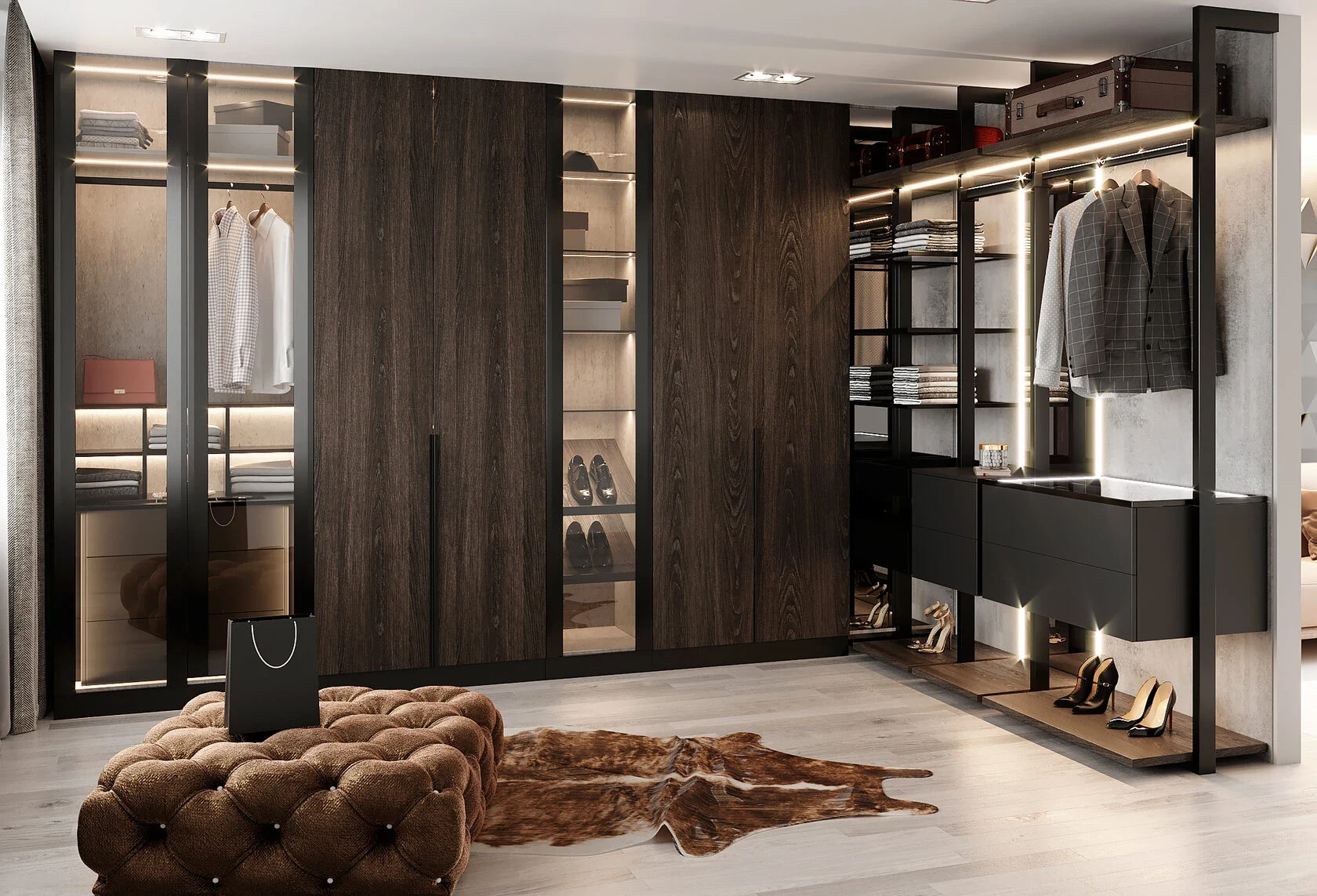 Детальная проработка нестандартной корпусной мебели