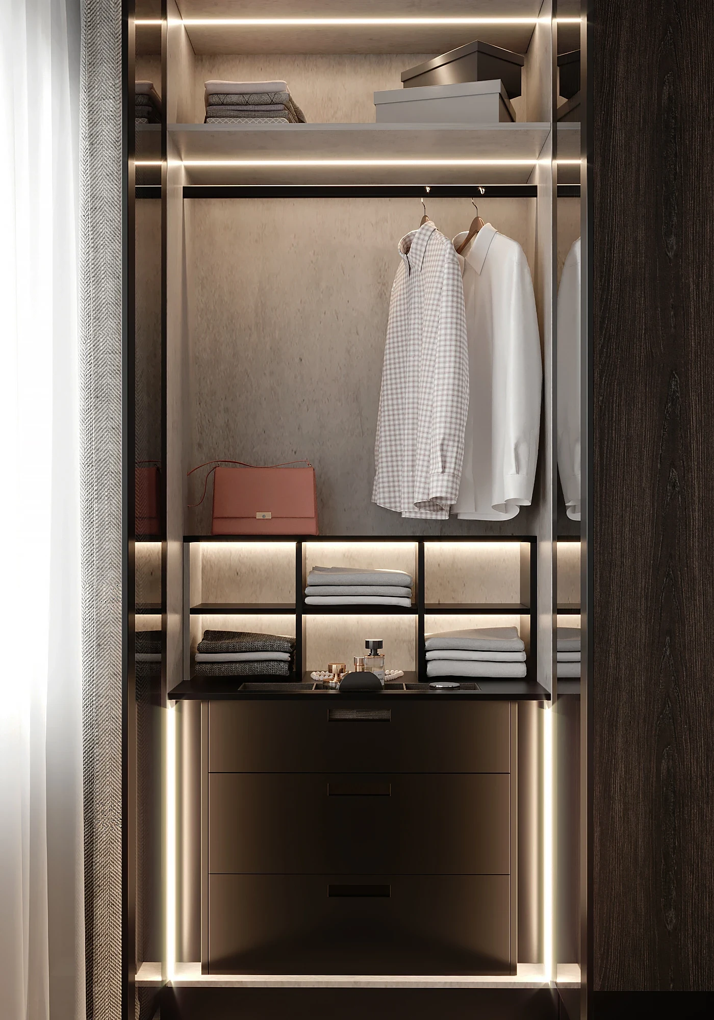 Детальная проработка нестандартной корпусной мебели