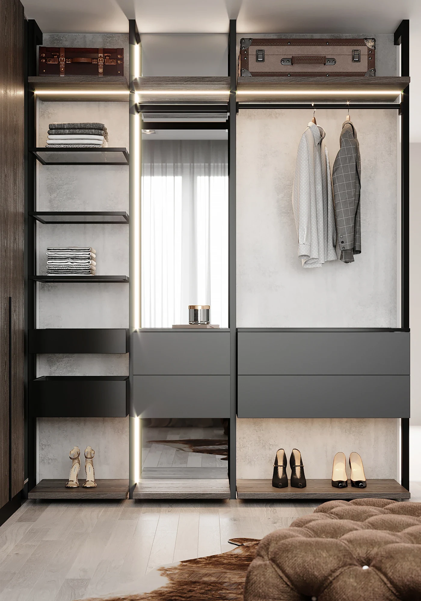 Детальная проработка нестандартной корпусной мебели