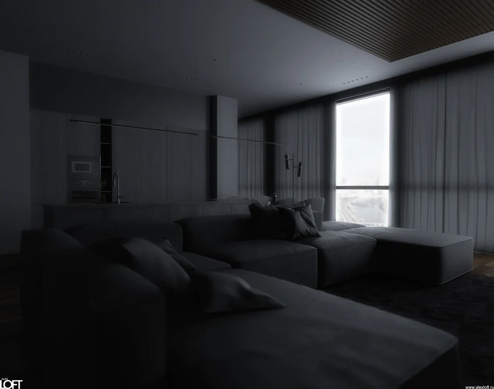 Москва – сити, современная квартира в облаках