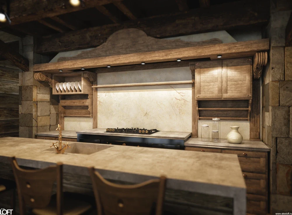 Проект интерьера деревянного дома