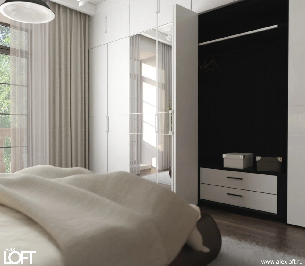 Интерьер квартиры в стиле лофт, Москва