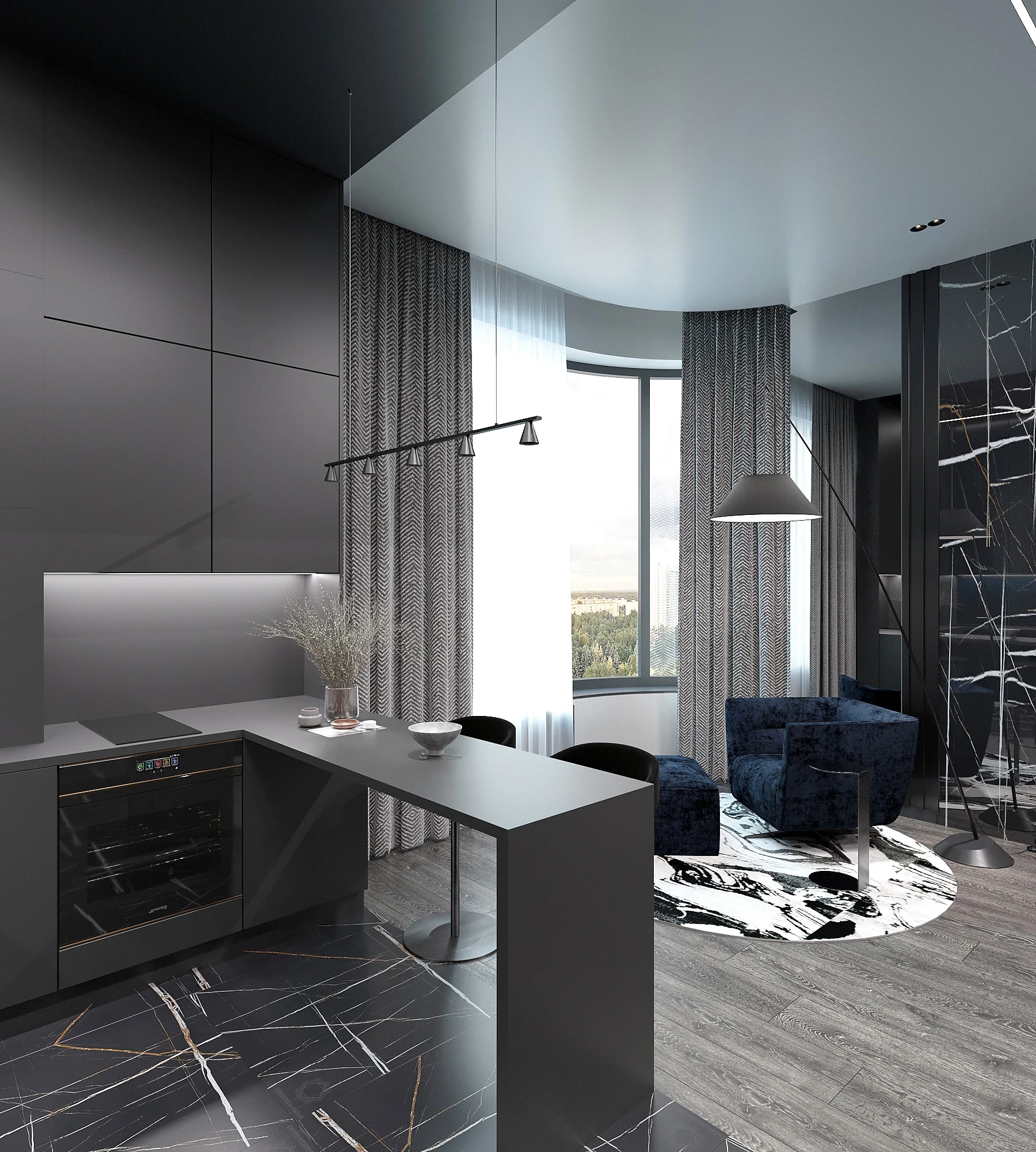 Квартира молодого человека в ЖК "Левел Стрешнево"