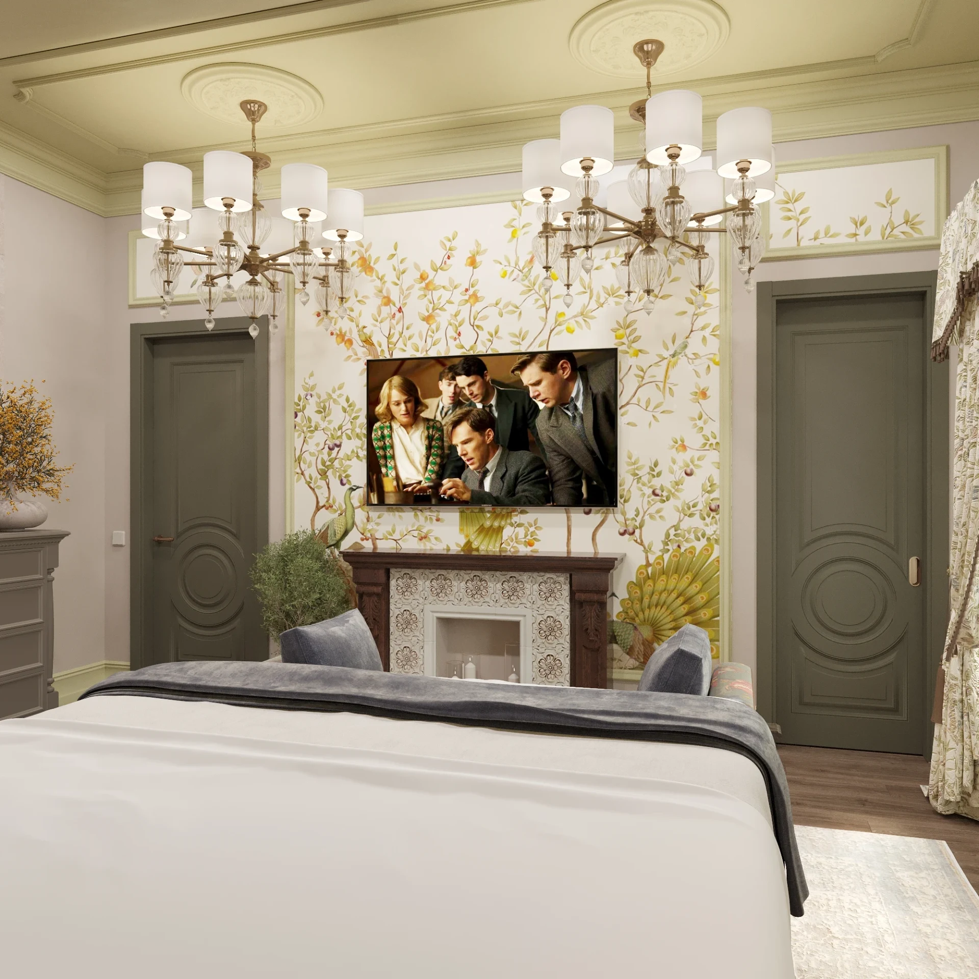 СПАЛЬНЯ В АНГЛИЙСКОМ СТИЛЕ