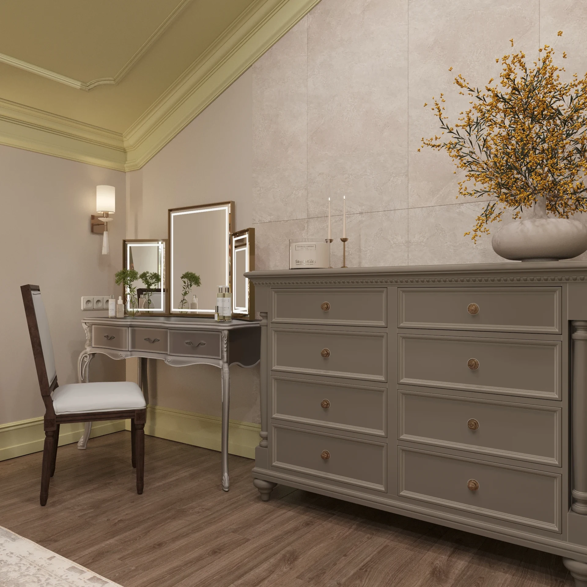 СПАЛЬНЯ В АНГЛИЙСКОМ СТИЛЕ