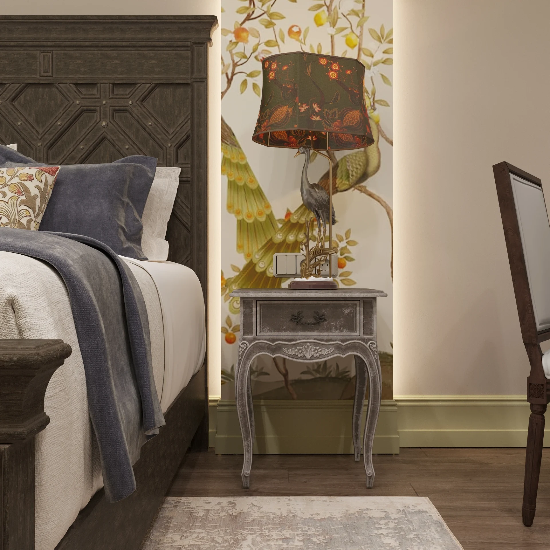 СПАЛЬНЯ В АНГЛИЙСКОМ СТИЛЕ