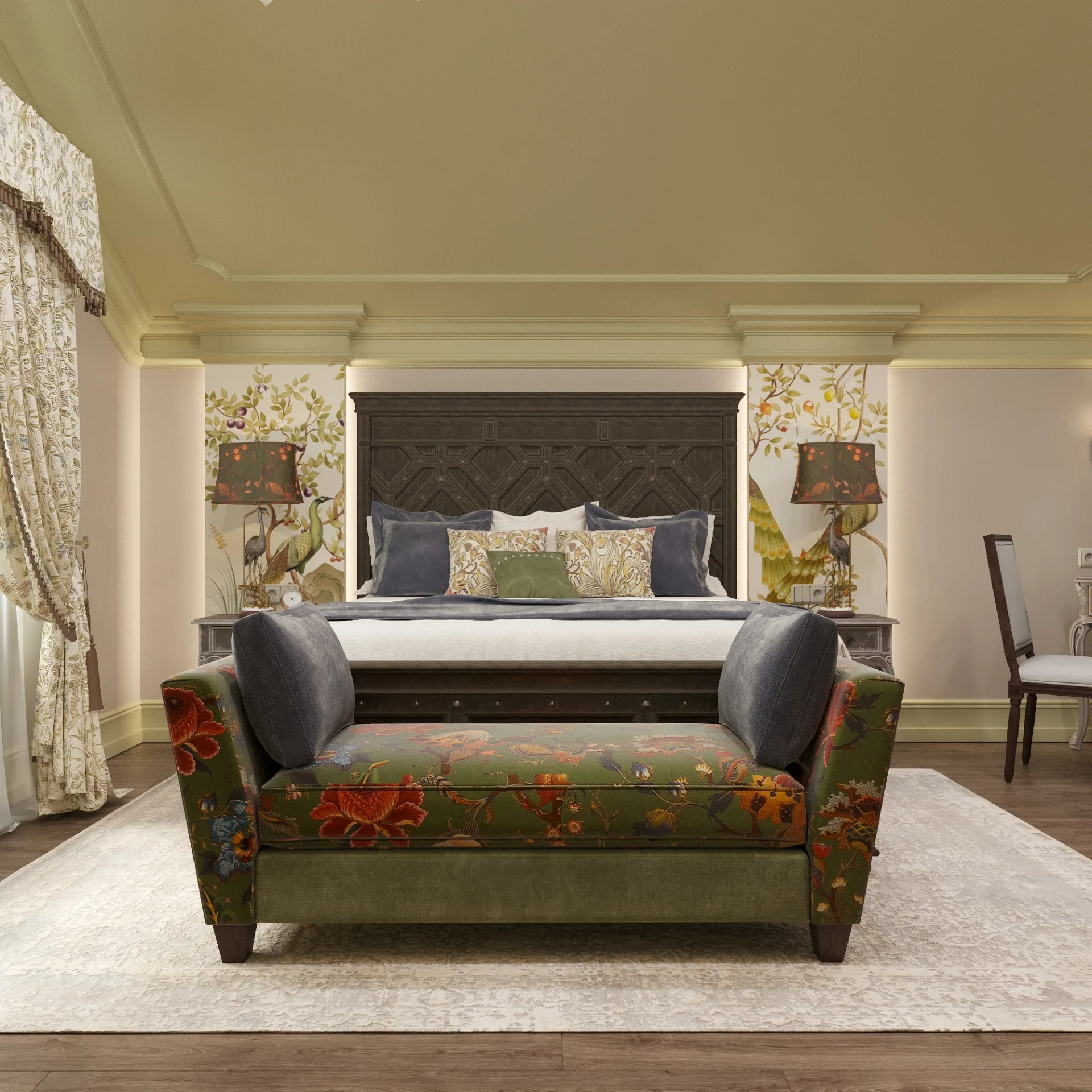 СПАЛЬНЯ В АНГЛИЙСКОМ СТИЛЕ