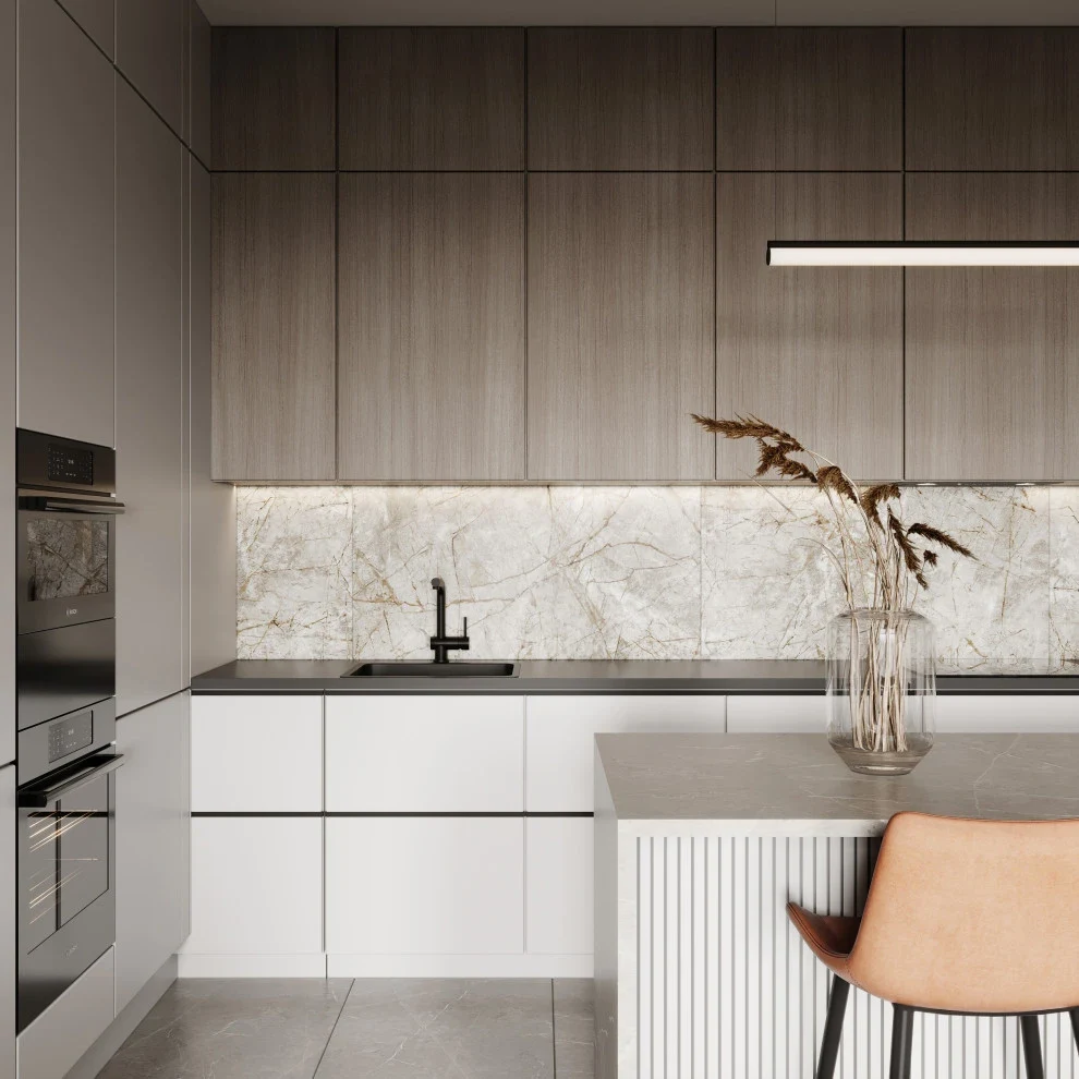 Дизайн кухни-гостиной