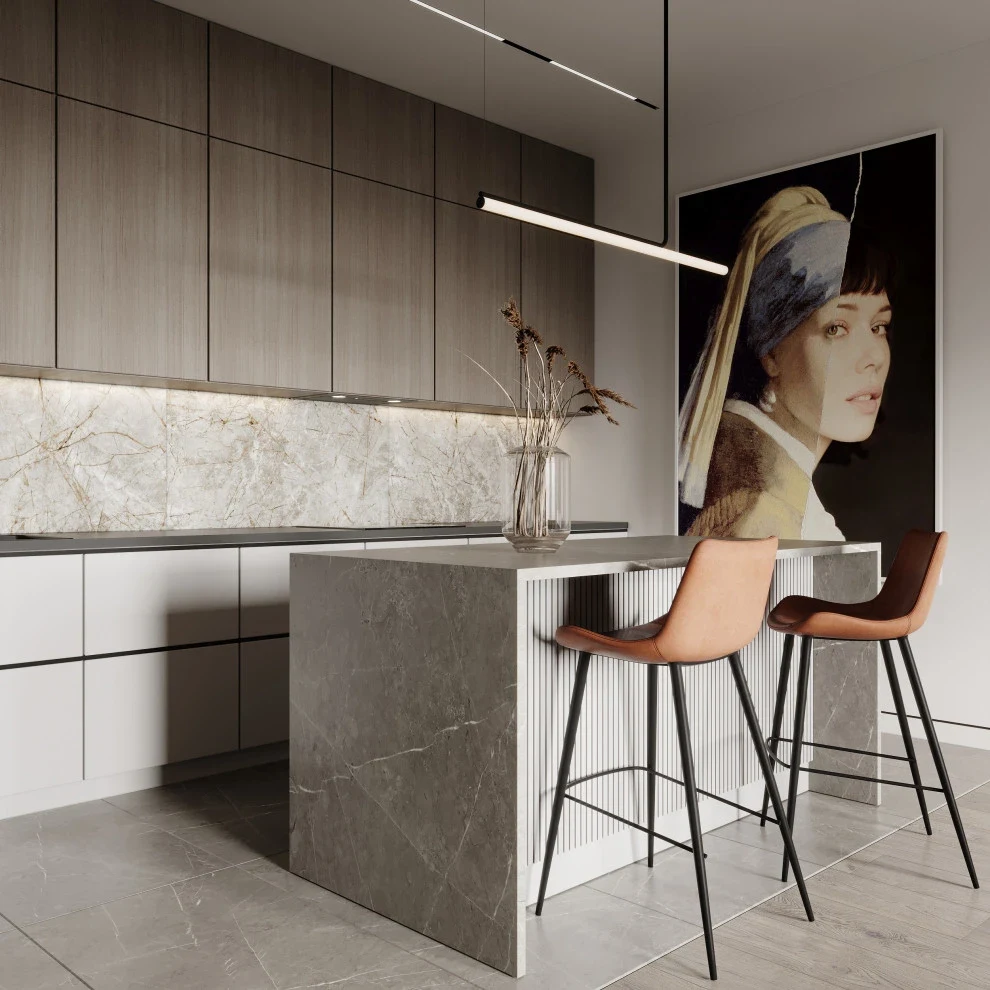 Дизайн кухни-гостиной