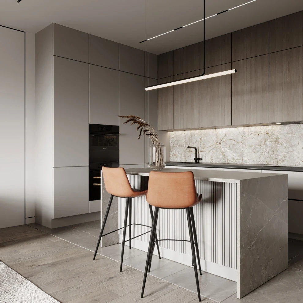 Дизайн кухни-гостиной