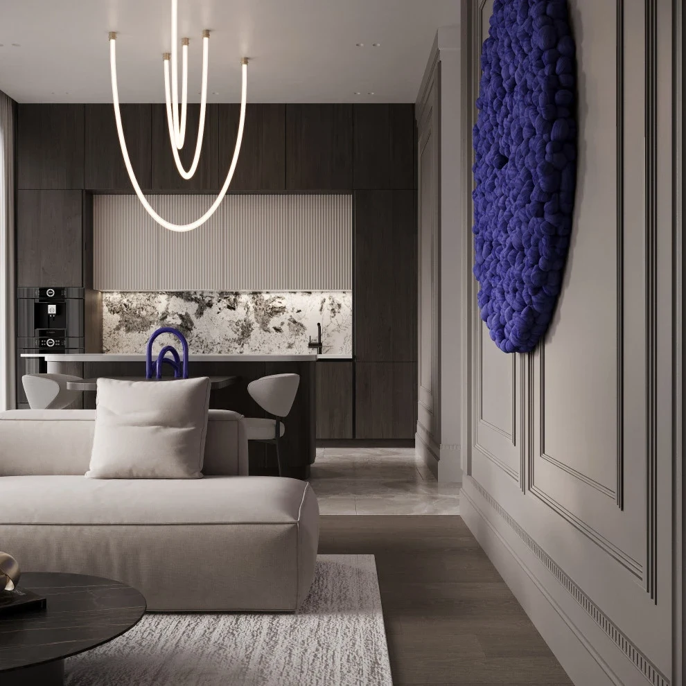 Интерьер кухни-гостиной