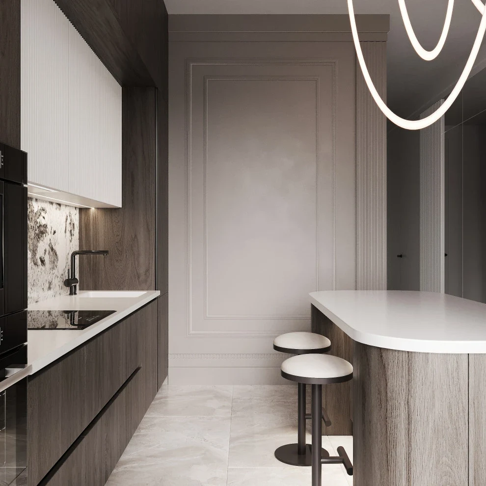 Интерьер кухни-гостиной