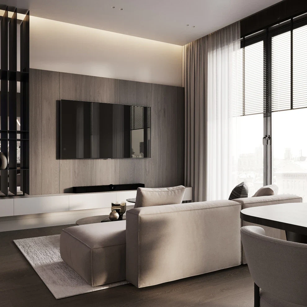 Интерьер кухни-гостиной