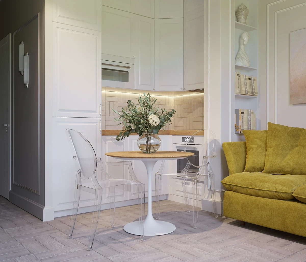 Studio apartment interior design
