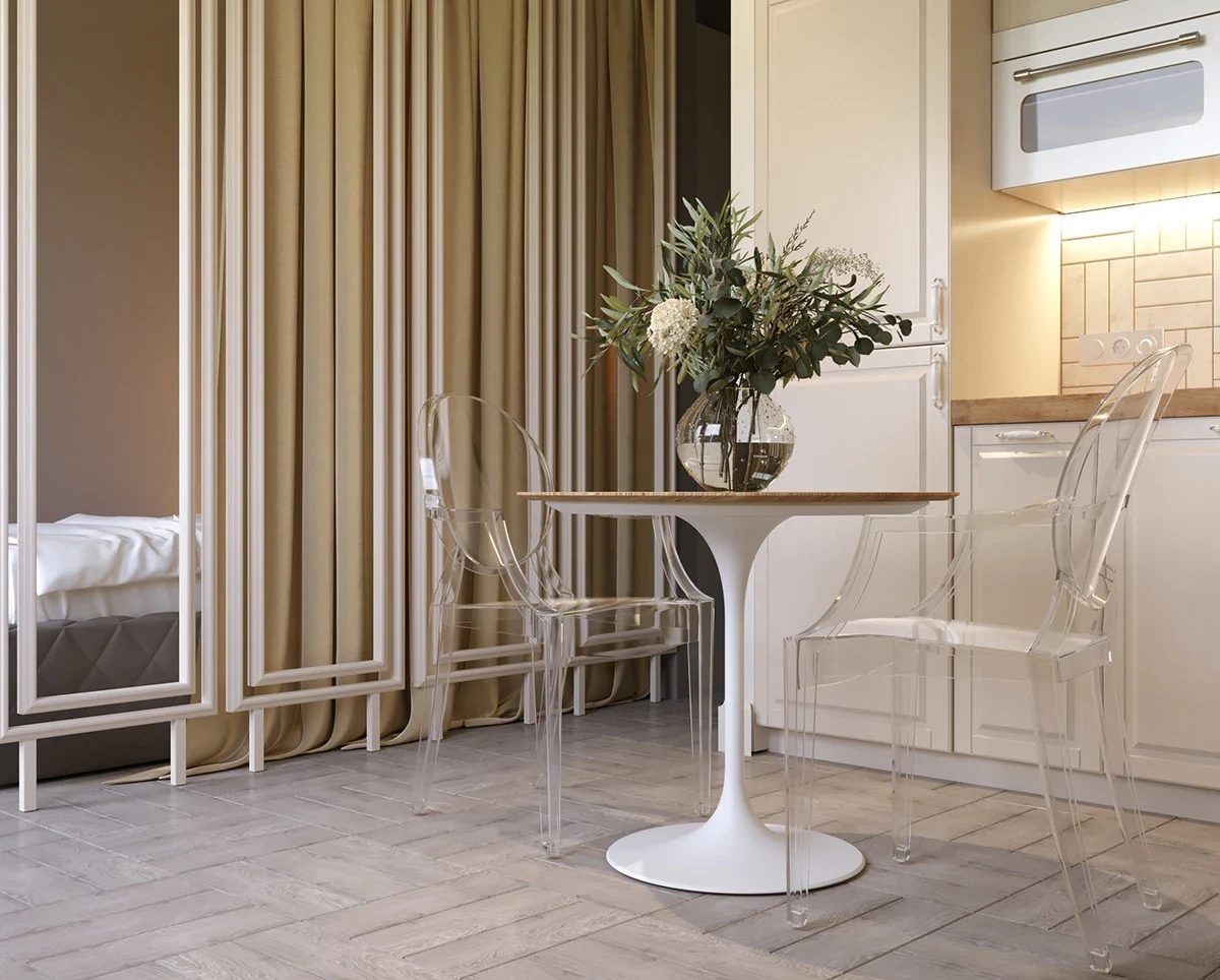 Studio apartment interior design