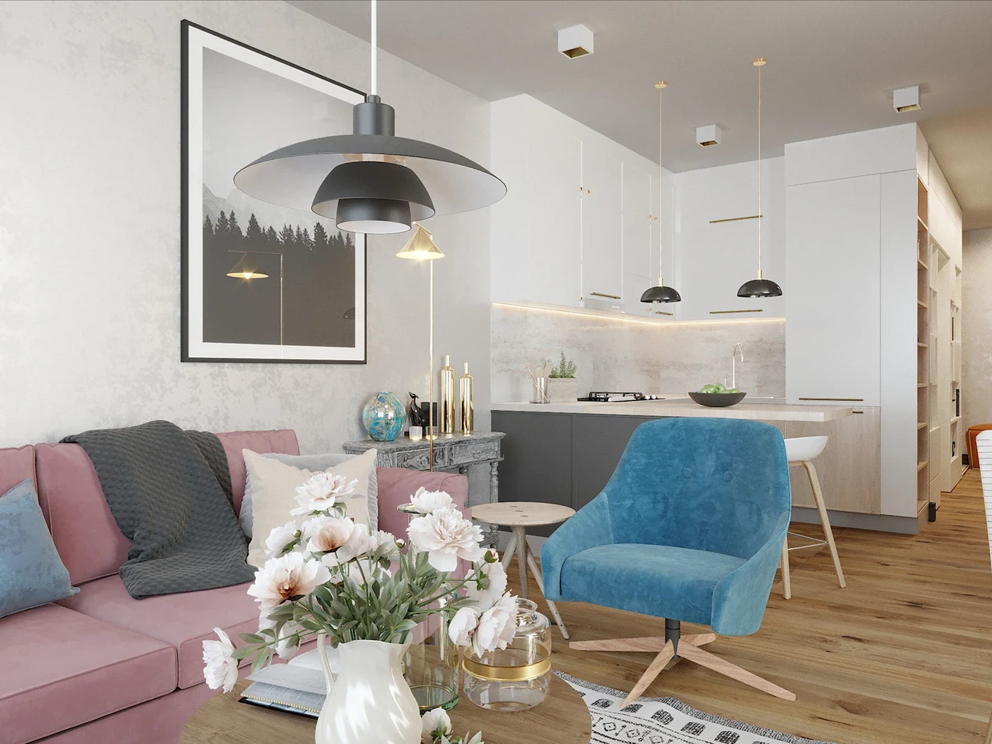 Graphic living room