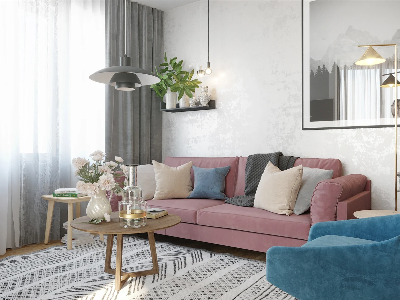 Graphic living room