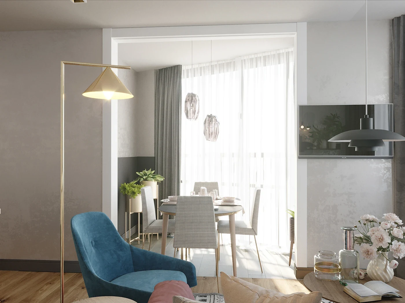 Graphic living room