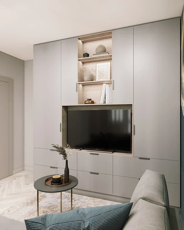 LIVING ROOM WITH BED ZONE